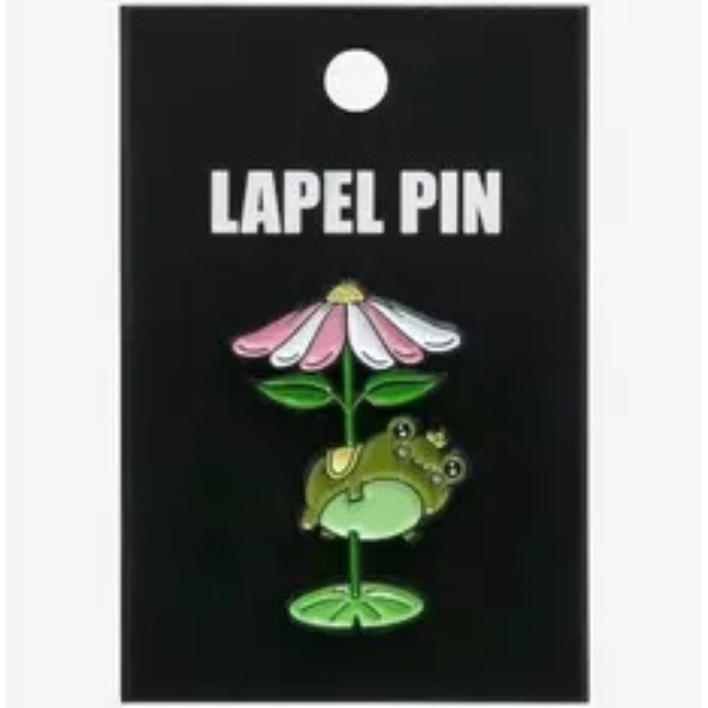 Frog Flower Carousel Enamel Pin
